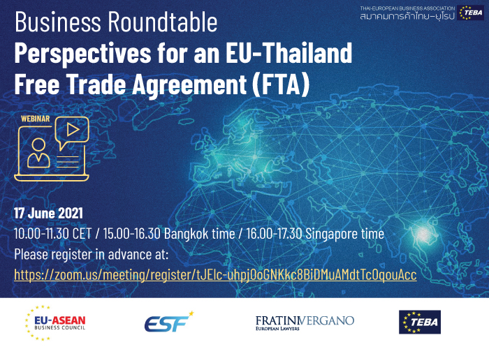 Business Roundtable: Perspectives for an EU-Thailand Free Trade Agreement (FTA)